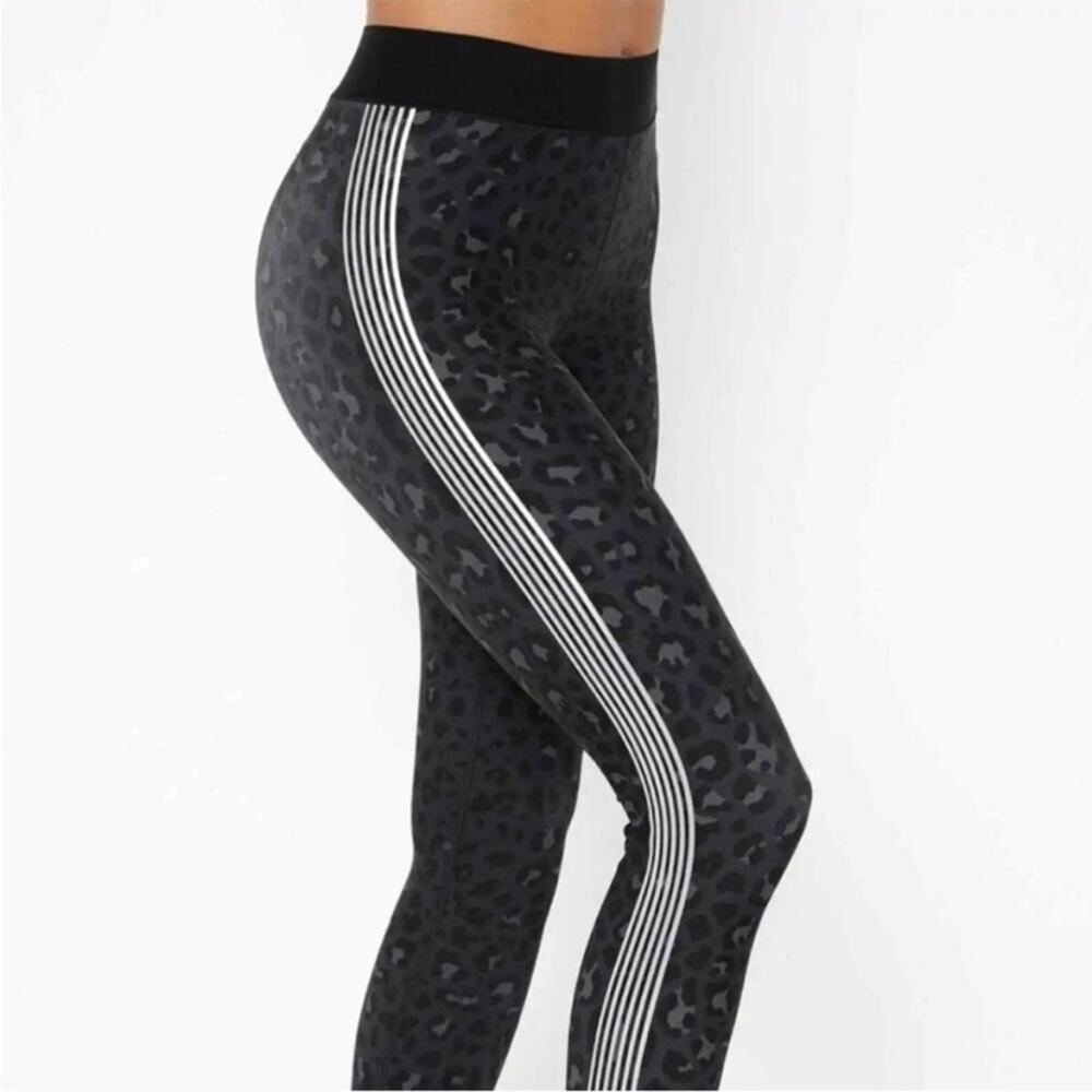 Ultracor Cheetah Print Amina Women's Black Leopard Print Leggings small stripe